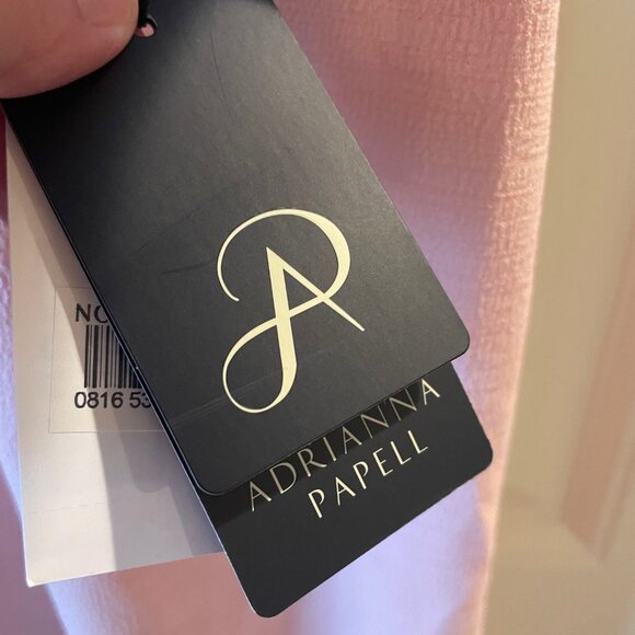 NWT Adrianna Papell Draped Sheath Dress, Rio Knit Women's Size 18, Soft Blush - Picture 6 of 6